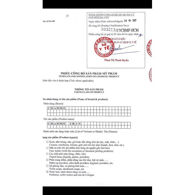 [FreeShip – Xả kho] NƯỚC HOA CHARME IRIS 50ML, NƯỚC HOA CHARME CHÍNH HÃNG | BigBuy360 - bigbuy360.vn