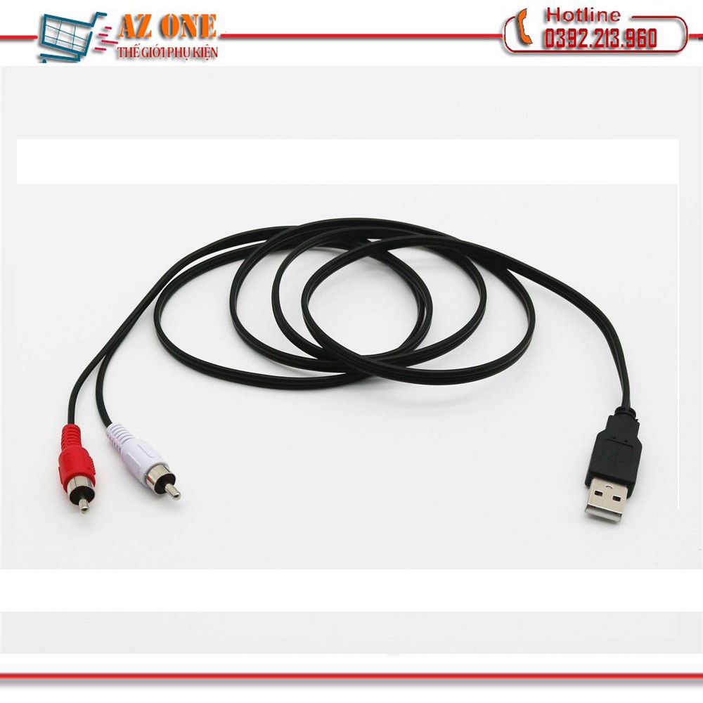 Dây cáp USB ra AV 2 đầu