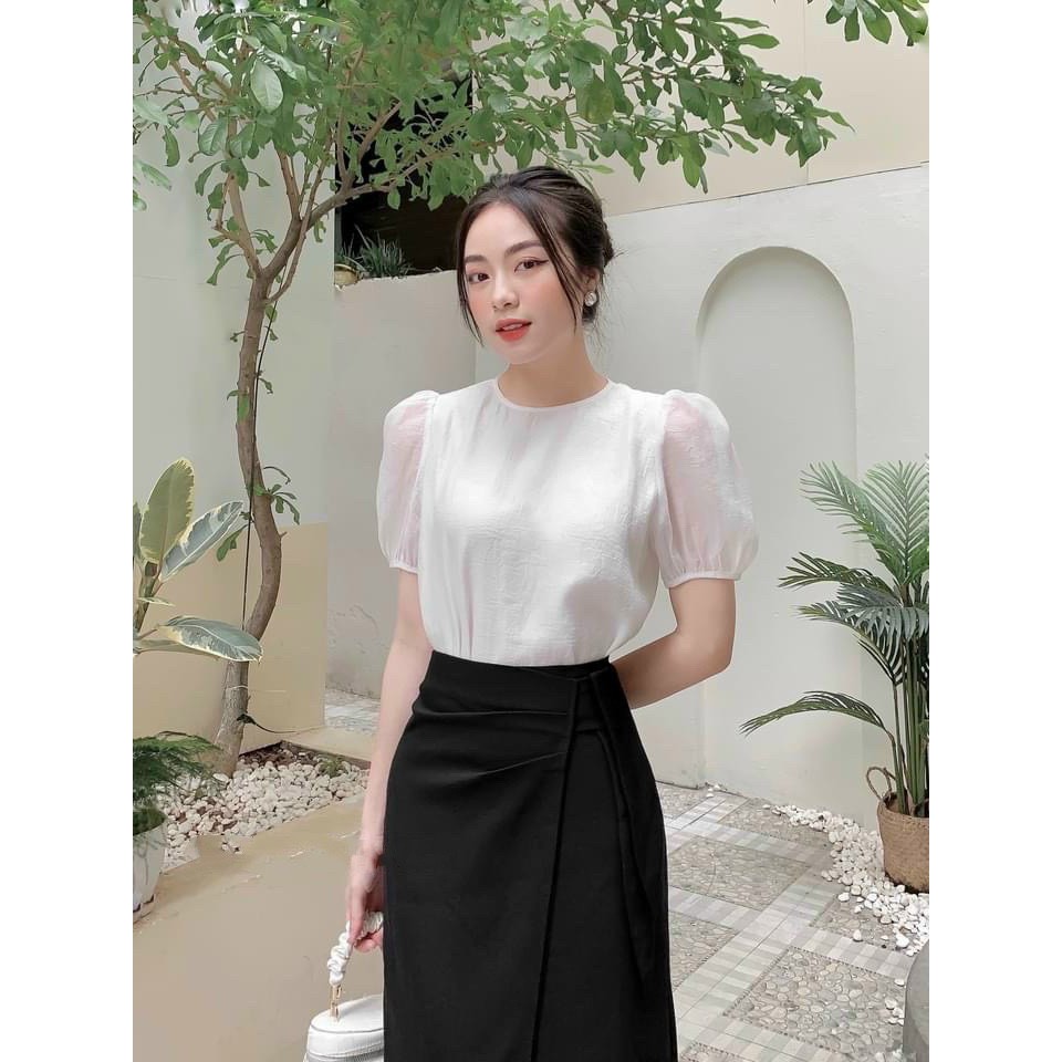 Chân Váy Vạt Bên midi hai màu nâu đen NA/T2/PA/K8 | BigBuy360 - bigbuy360.vn