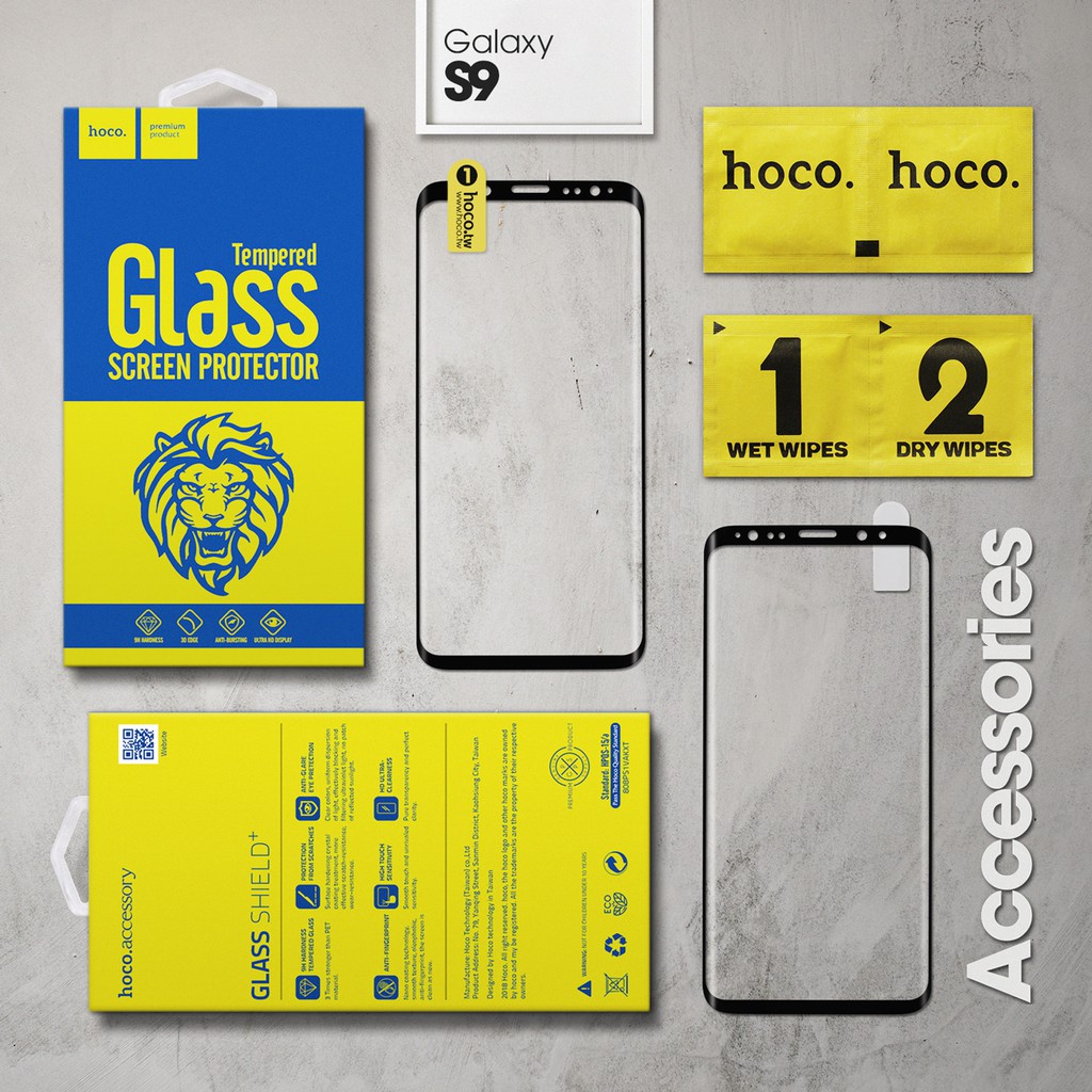 🌟CHÍNH HÃNG, SIÊU KHUYẾN MẠI🌟 DÁN KÍNH Cường lực Galaxy S9 / S9 PLUS hiệu Hoco , GORILLA Full màn hình