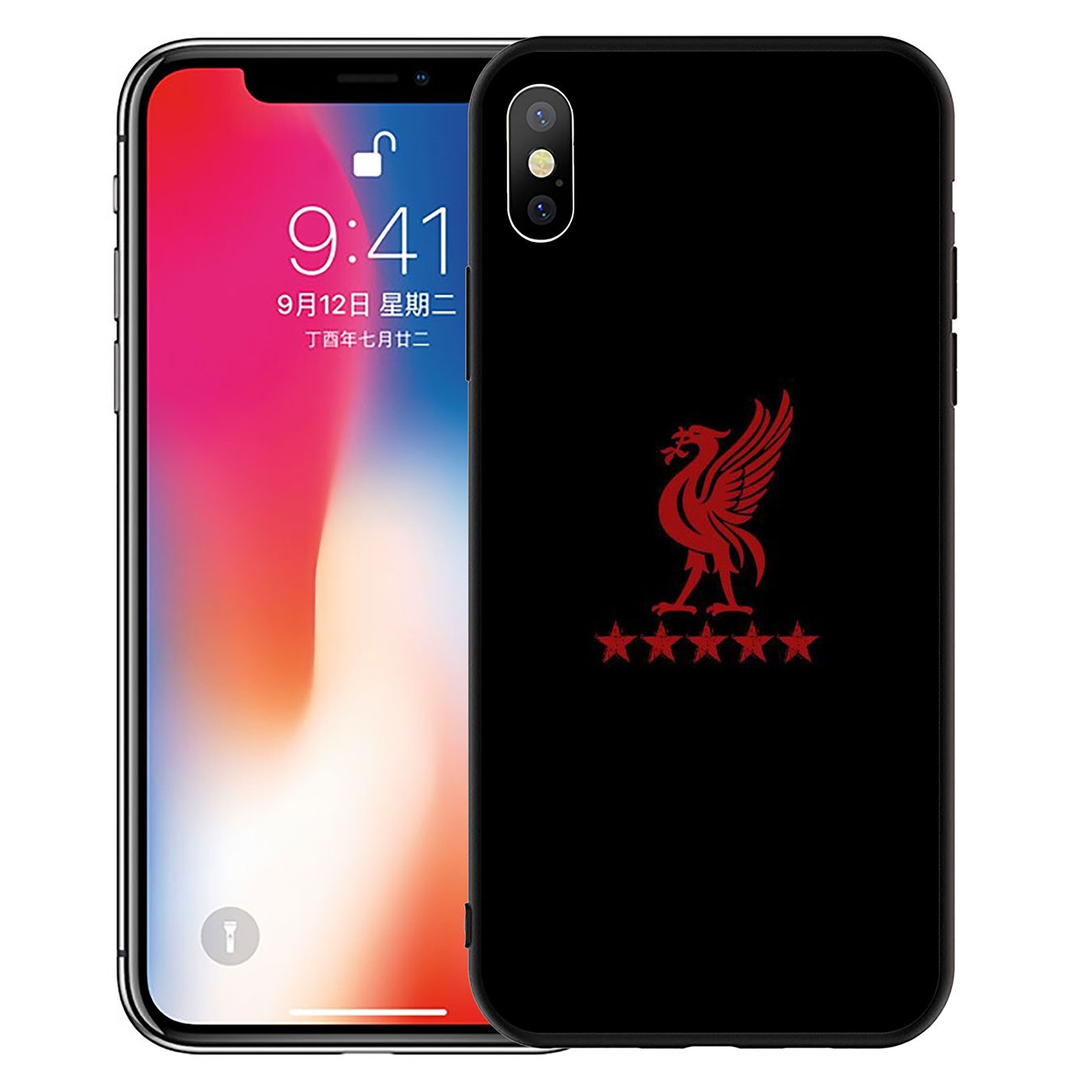 iPhone 12 Mini 11 Max Pro SE 2020 XR Phone Case Soft Silicone Casing Liverpool Logo  Wallpaper