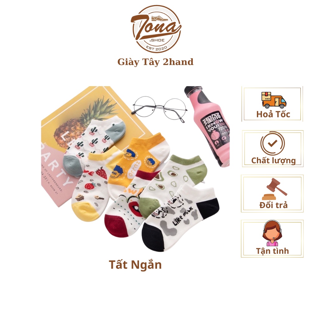 [TonaShoe] Tất Cổ Ngắn Hoạ Tiết Cute