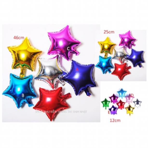 Bóng Hình Ngôi Sao 5 Cánh Nhiều Size Trang Trí Sinh Nhật - Kemshop K63