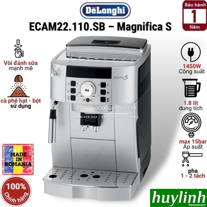 [Mã ELHAMS5 giảm 6% đơn 300K] Máy pha cà phê tự động Delonghi ECAM22.110.B - Chính hãng