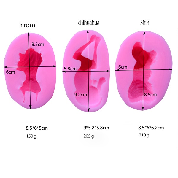 Khuôn silicon chú chó làm bánh khuôn còn chó cute