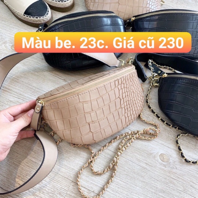 Túi đeo chéo Belt bag đeo bụng da nứt đẹp hot hit 2020