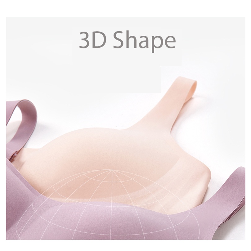 Áo bra FINETOO không gọng liền mạch mềm mịn nâng đẩy ngực gợi cảm S-XL