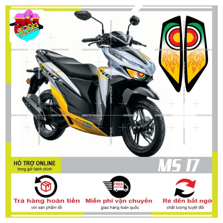 DECAL DÁN ĐÈN SƯƠNG MÙ XE VARIO 2020 (DECAL TRONG SUỐT) MS 17 - DUNG DECAL