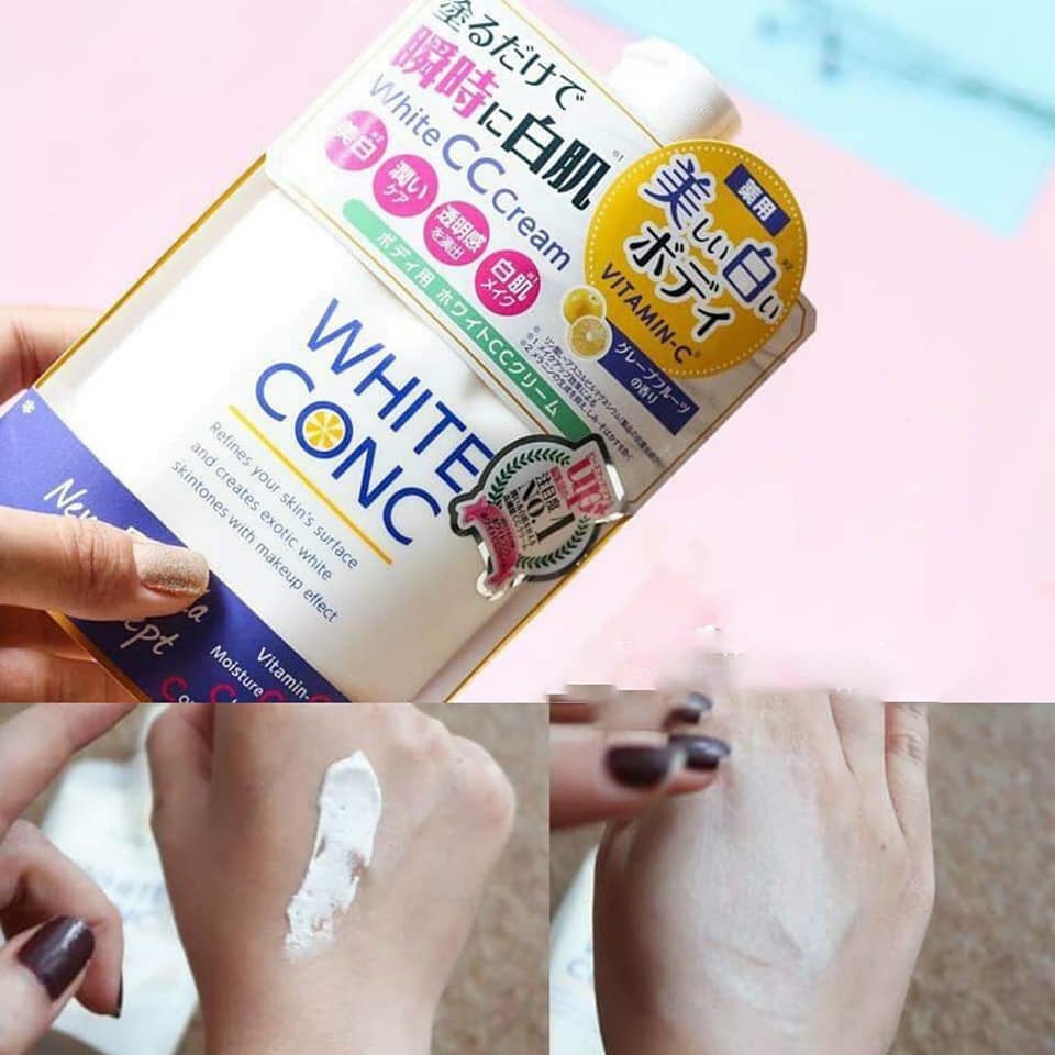 [BÁN SỈ] Sữa dưỡng thể trắng da White Conc Body White CC Cream Nhật Bản 200g