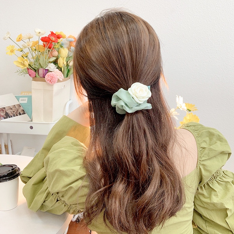 Dây Cột Tóc Hình Hoa Trà Dễ Thương Dành Cho Nữ