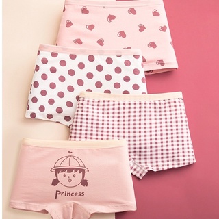 Quần chíp cho bé gái combo 4 chiếc quần lót đùi trẻ em chất cotton mềm mại hàng Quảng Châu cao cấp JIMADO S1306