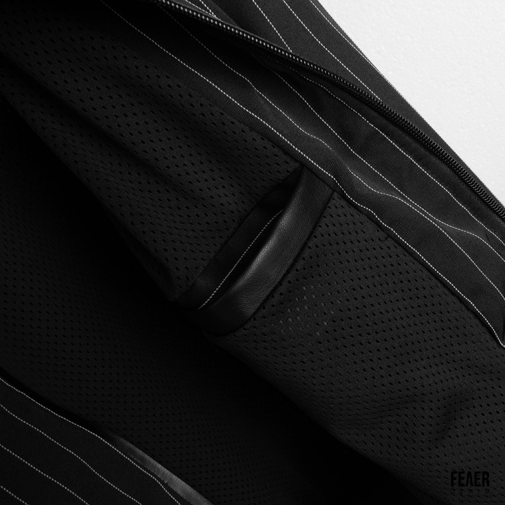 Áo khoác Bomber nam họa tiết FEAER vải Bố line thoáng mát, không nhăn form suông Leather mixed Jacket |new arrival 2021| | BigBuy360 - bigbuy360.vn