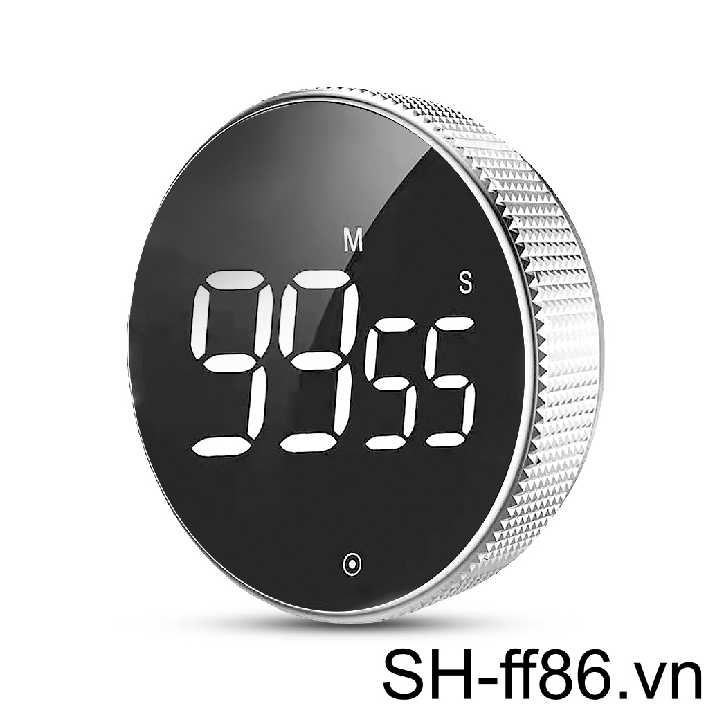 Đồng Hồ Đếm Ngược Màn Hình LED HD Hình Tròn Kỹ Thuật Số 99 Phút 59 Giây Dùng Cho Nhà Bếp