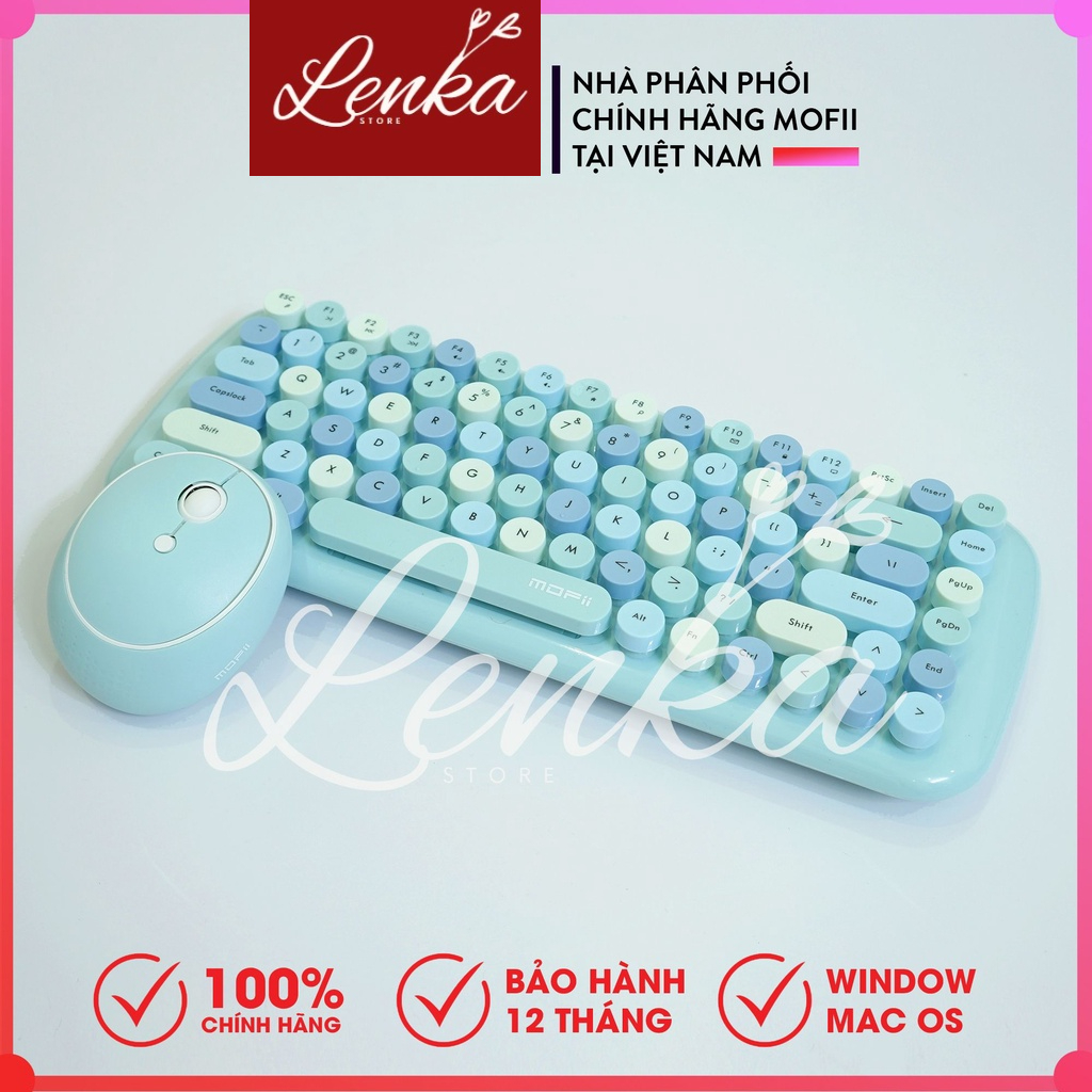 Bộ bàn Phím và Chuột Không Dây MOFII CANDY MIXED Chính Hãng - LenKastore