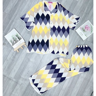 Đồ bộ PIJAMA LỤA TAY CỘC LATIN CAO CẤP