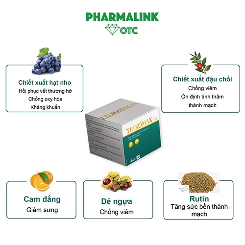Gel bôi trĩ Trikomax , Hỗ trợ Giảm Triệu Chứng bệnh Trĩ, Xoa dịu búi trĩ, làm teo trĩ