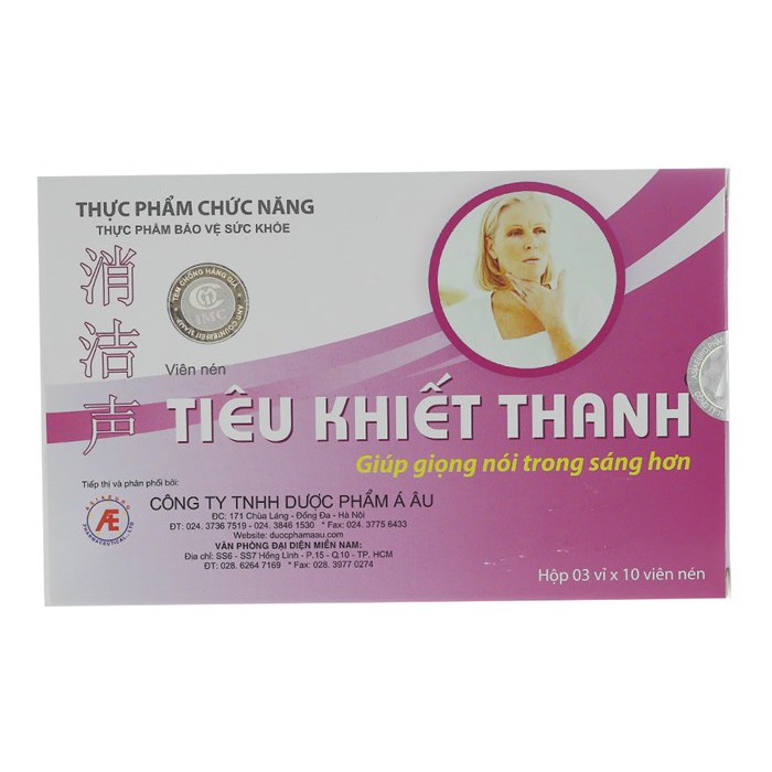 Viên uống Tiêu Khiết Thanh - hỗ trợ  tiêu viêm, giảm sưng, giảm viêm thanh quản, làm trong sáng giọng nói