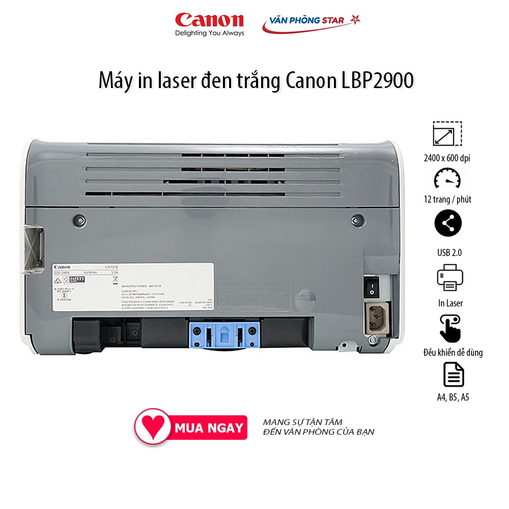[FREE SHIP] Máy in Canon LBP 2900 mới 100% chính hãng bảo hành toàn quốc