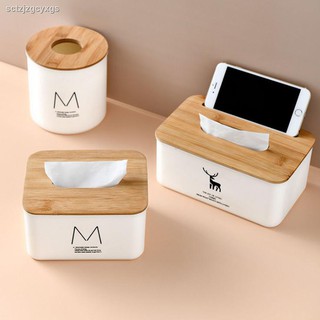 Hộp đựng khăn giấy đa năng bằng gỗ kiểu dáng cổ điển