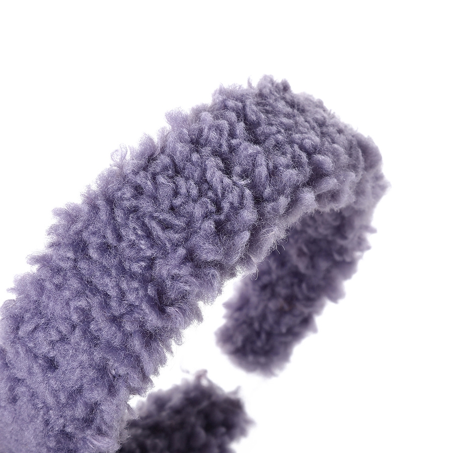 Cài tóc nhung lông xoăn mềm mại màu trơn phong cách Hàn Quốc thời trang thu đông dành cho bé gái