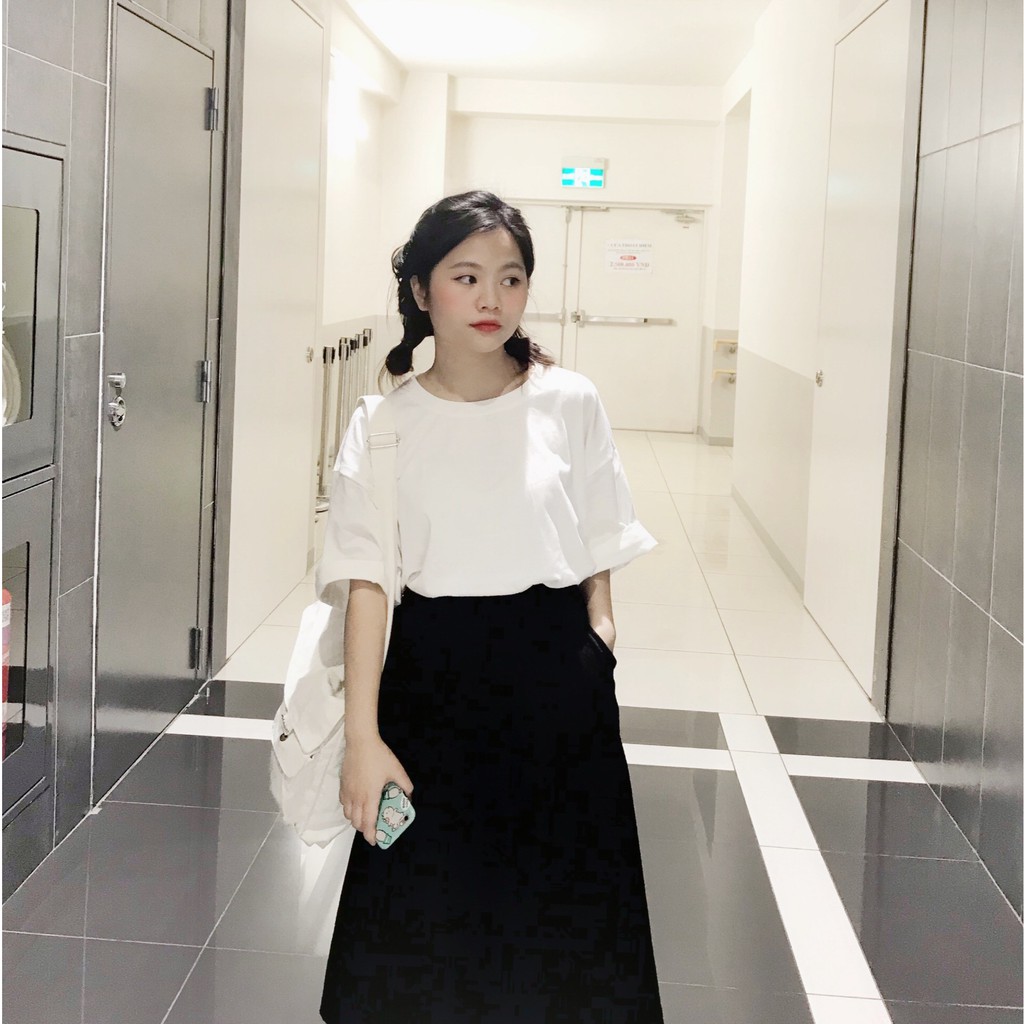 Chân Váy Dài Long Shirt Đũi Trơn (Ảnh thật) | BigBuy360 - bigbuy360.vn