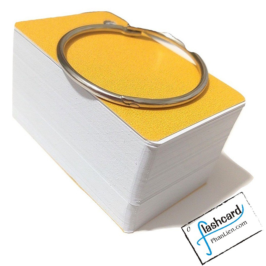 Mua 5 tặng 1 - Hàng cao cấp - 100 thẻ flashcard trắng kèm khoe