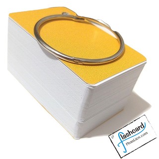 Nhập PHAN0815K giảm 15k - Mua 1 tặng 3 - 1000 thẻ flashcard trắng kèm 10 khoen 5cm bo góc kiểu mới
