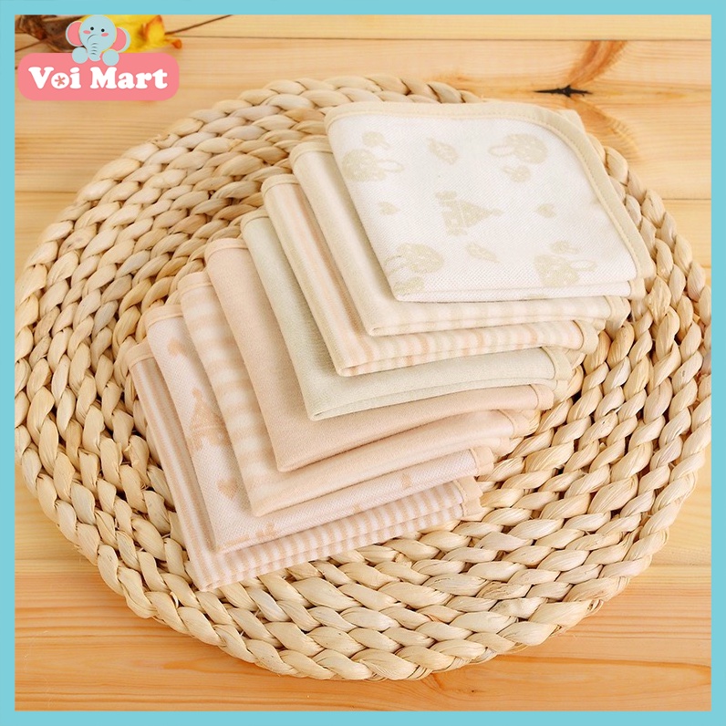 FREE SHIP Khăn Mặt Cho Bé Bin BB Chất Liệu Cotton Hữu Cơ 100% Cao Cấp Siêu Mềm Cho Bé