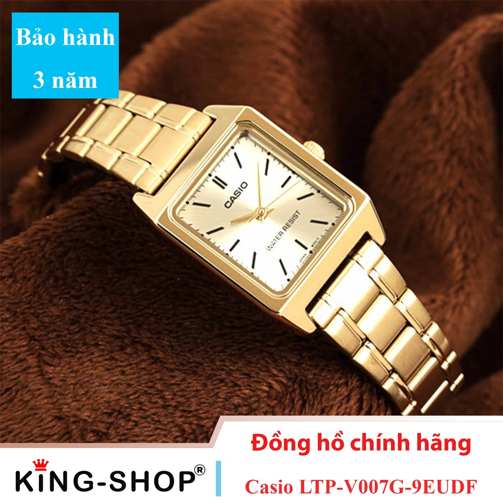 Đồng hồ nữ Casio Standard thể thao, điện tử giá rẻ - Dây bằng thép không gỉ, chống nước (LTP-V007G-9EUDF)