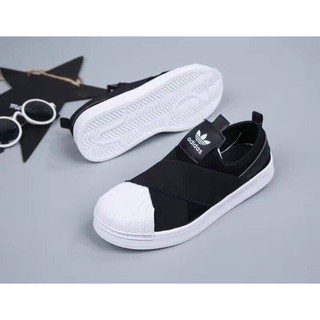 Giày adidas slip on nữ đen trắng