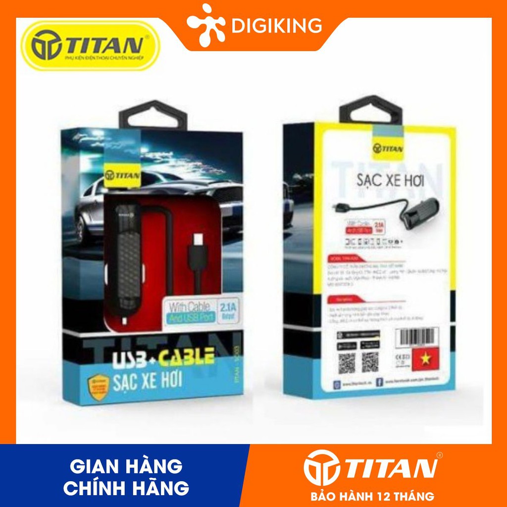 Tẩu sạc xe  hơi 1 cổng TITAN SO03