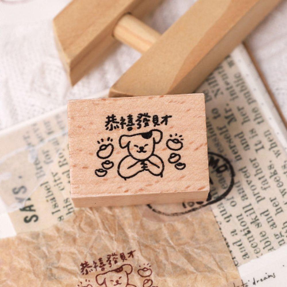 Con Dấu Bằng Gỗ Cao Su Dùng Trang Trí Sổ Tay DIY