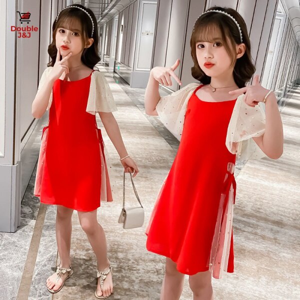 [3-13 Tuổi] Đầm Thời Trang Phong Cách Phương Tây Cho Bé Tiểu Học Và Lớn