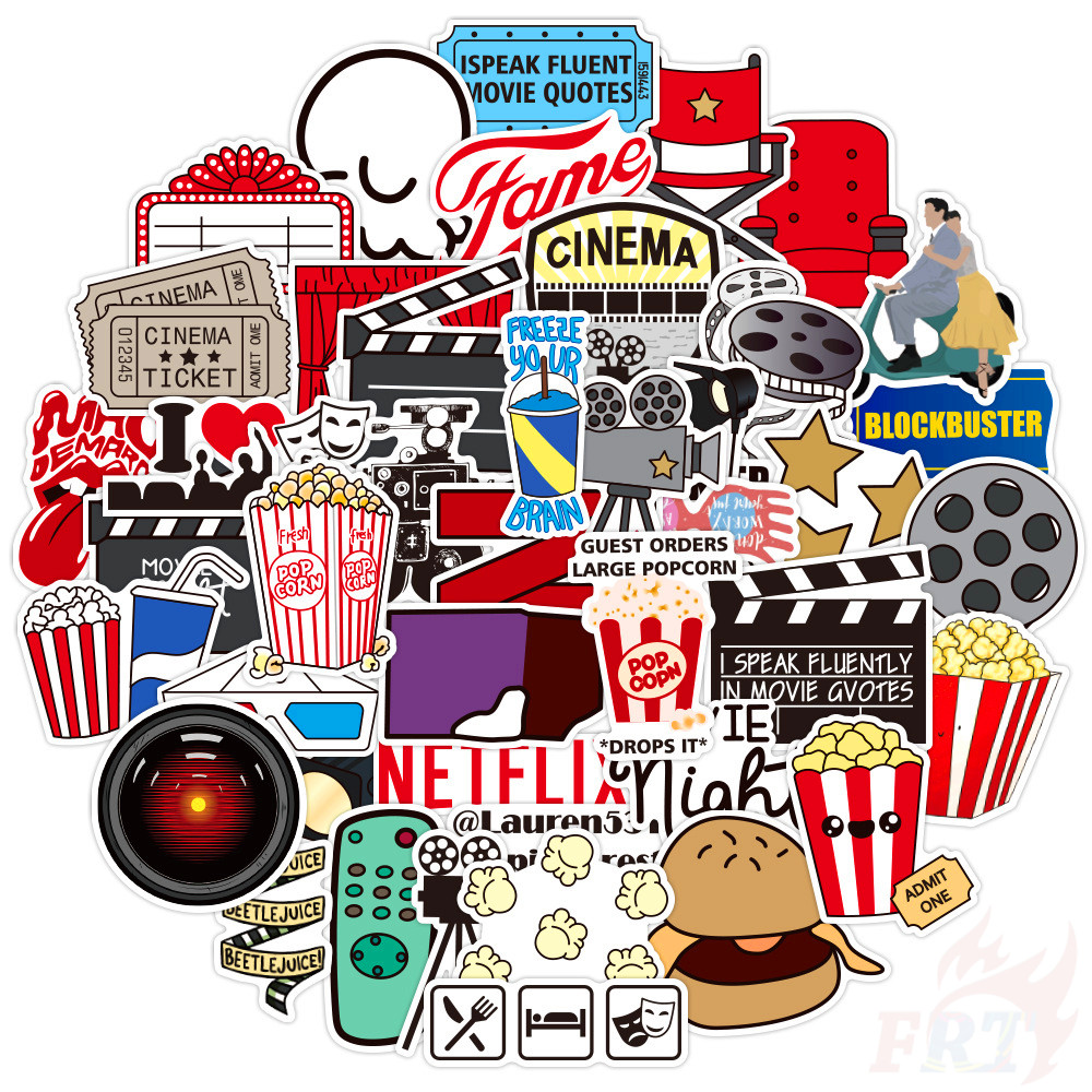 ❉ Movie Party - I Speak Fluent Movie Quotes Stickers ❉ 50Pcs/Set Waterproof DIY Fashion Decals Doodle Stickers