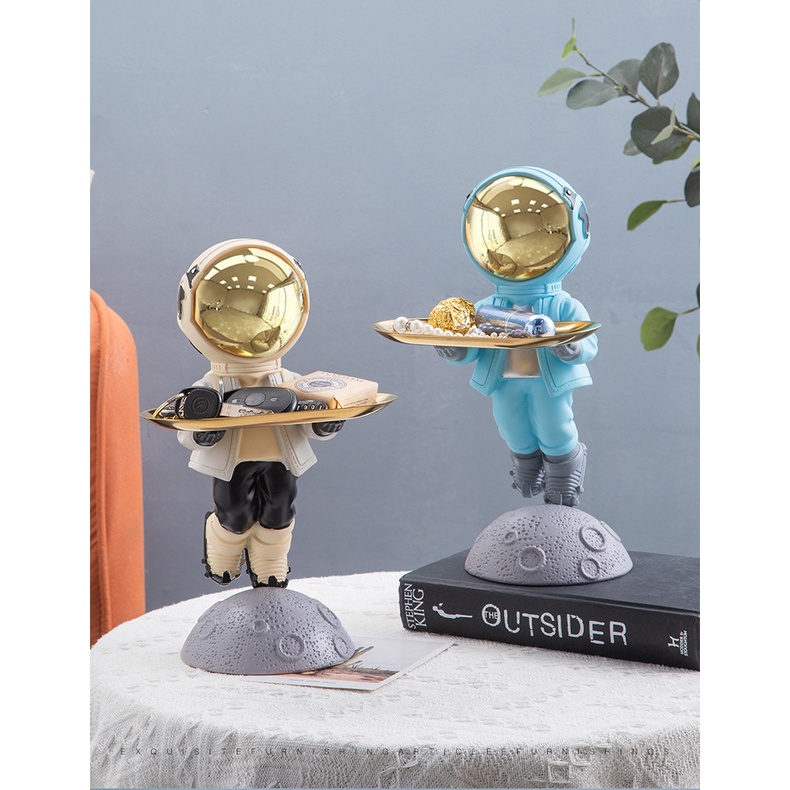 Khay Đựng Chìa Khóa Bằng Nhựa Resin Hình Phi Hành Gia Trang Trí Phòng Khách