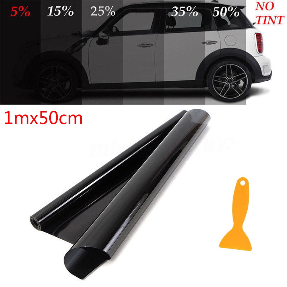 Miếng dán kính xe ô tô kích thước 50cm*1m chống tia UV và phụ kiện tiện dụng