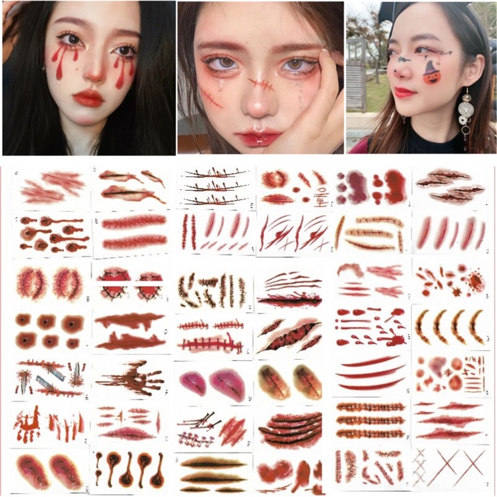 Set 30 Tấm Hình Xăm Dán Vết Thương Máu Không Thấm Nước Cho Nam Nữ