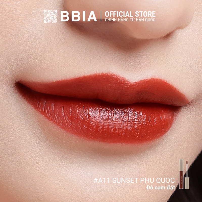 Son Kem Lì Bbia Last Velvet Lip Tint Asia Edition Version 2 - A11 Sunset Phu Quoc 5g - Bbia Official Store