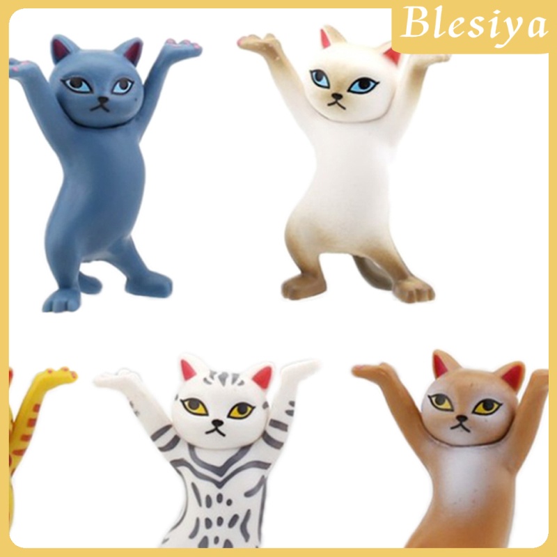 Bộ 5 Tượng Mèo Nhảy Múa Trang Trí Bàn Làm Việc