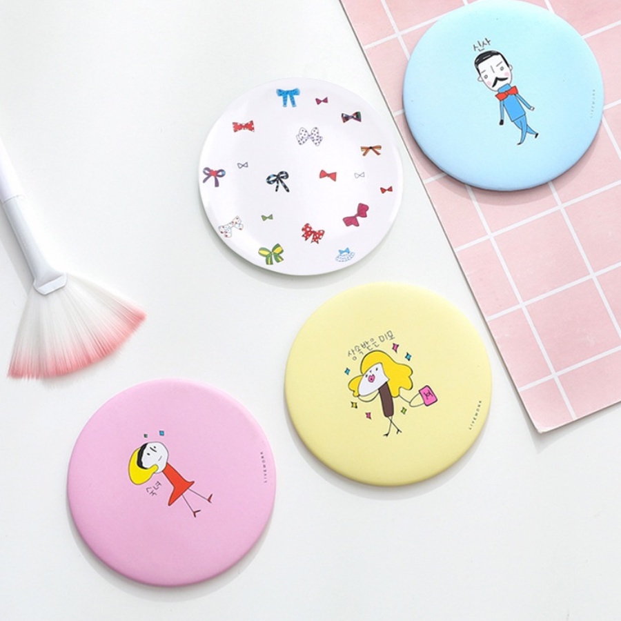 Gương Tròn Trang Điểm Mini Đáng Yêu Hàn Quốc Bỏ Túi, Gương Bé Nhỏ Cầm Tay Di Động