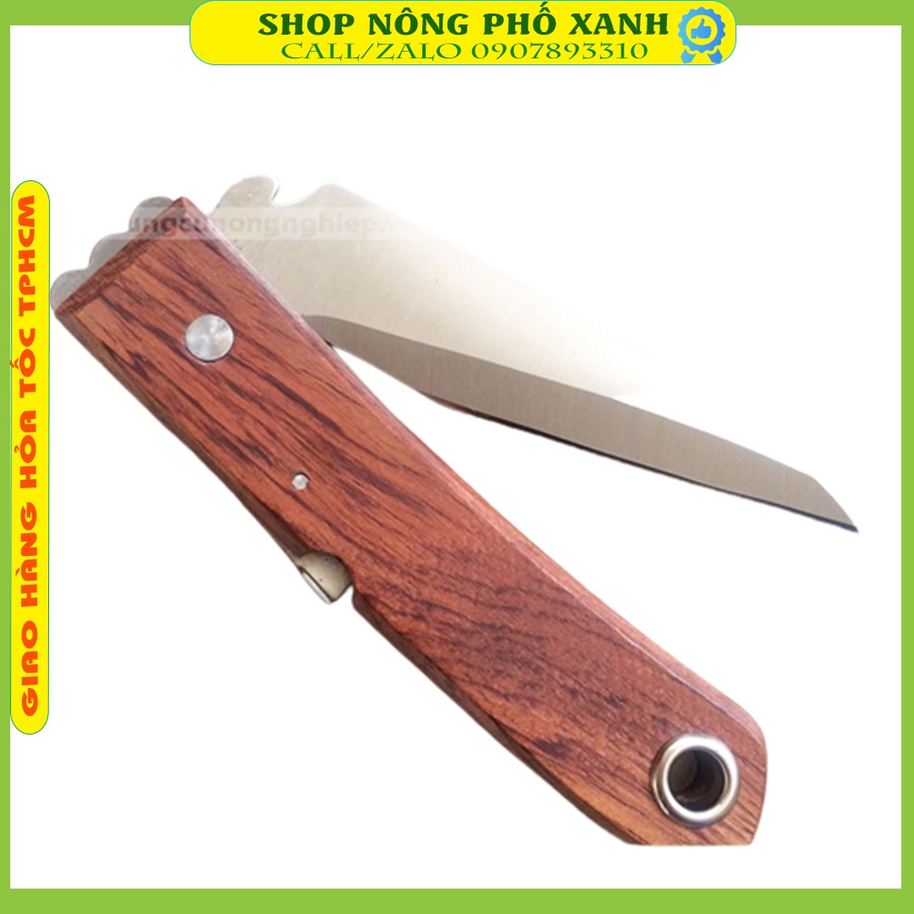 Dao ghép cành cao cấp dạng gấp và thẳng lưỡi dầy 2mm, ghép cành, gọt vết cắt thân cây