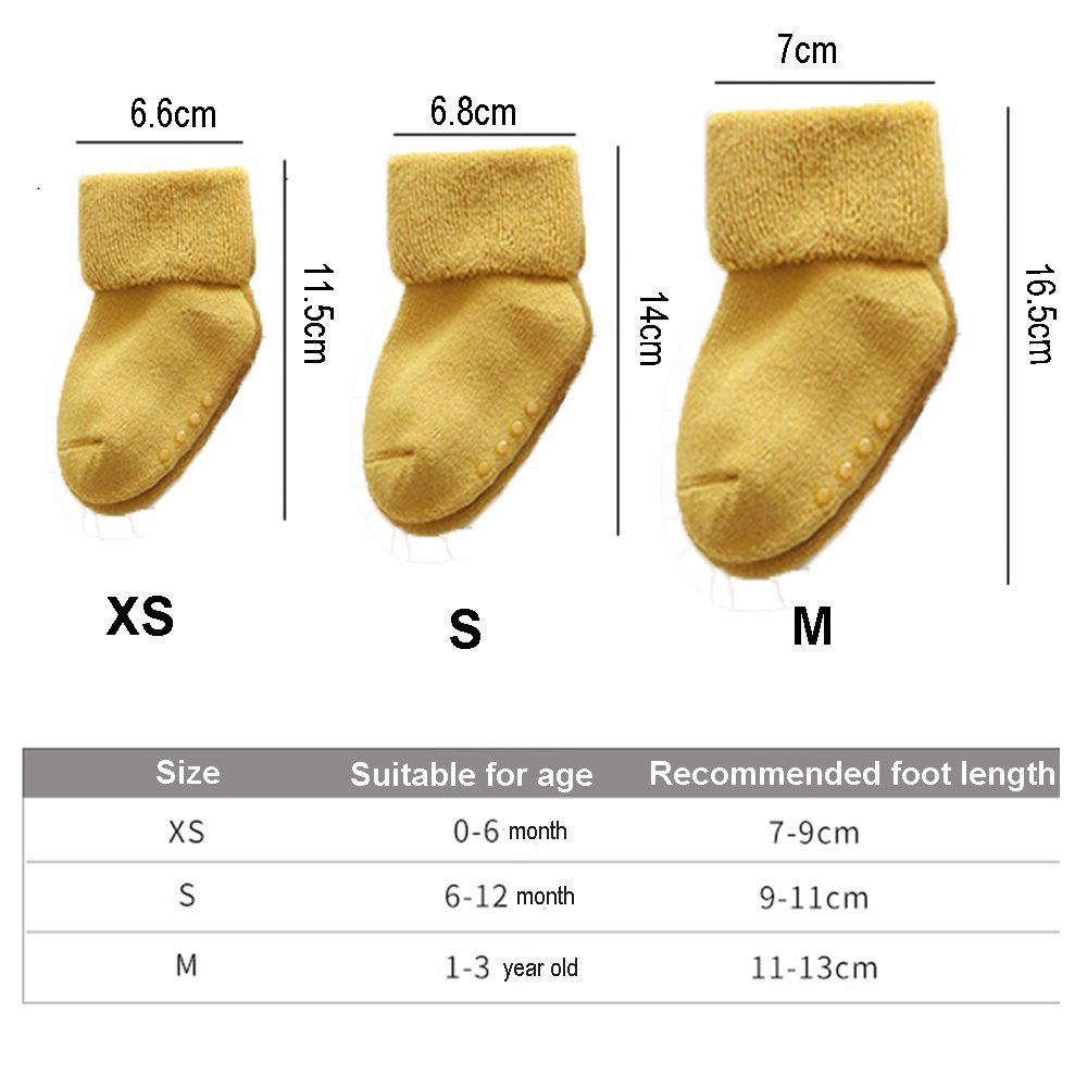 MIHAN1 Vớ Cotton Mềm Chống Trượt Cho Bé 0-3 Tuổi