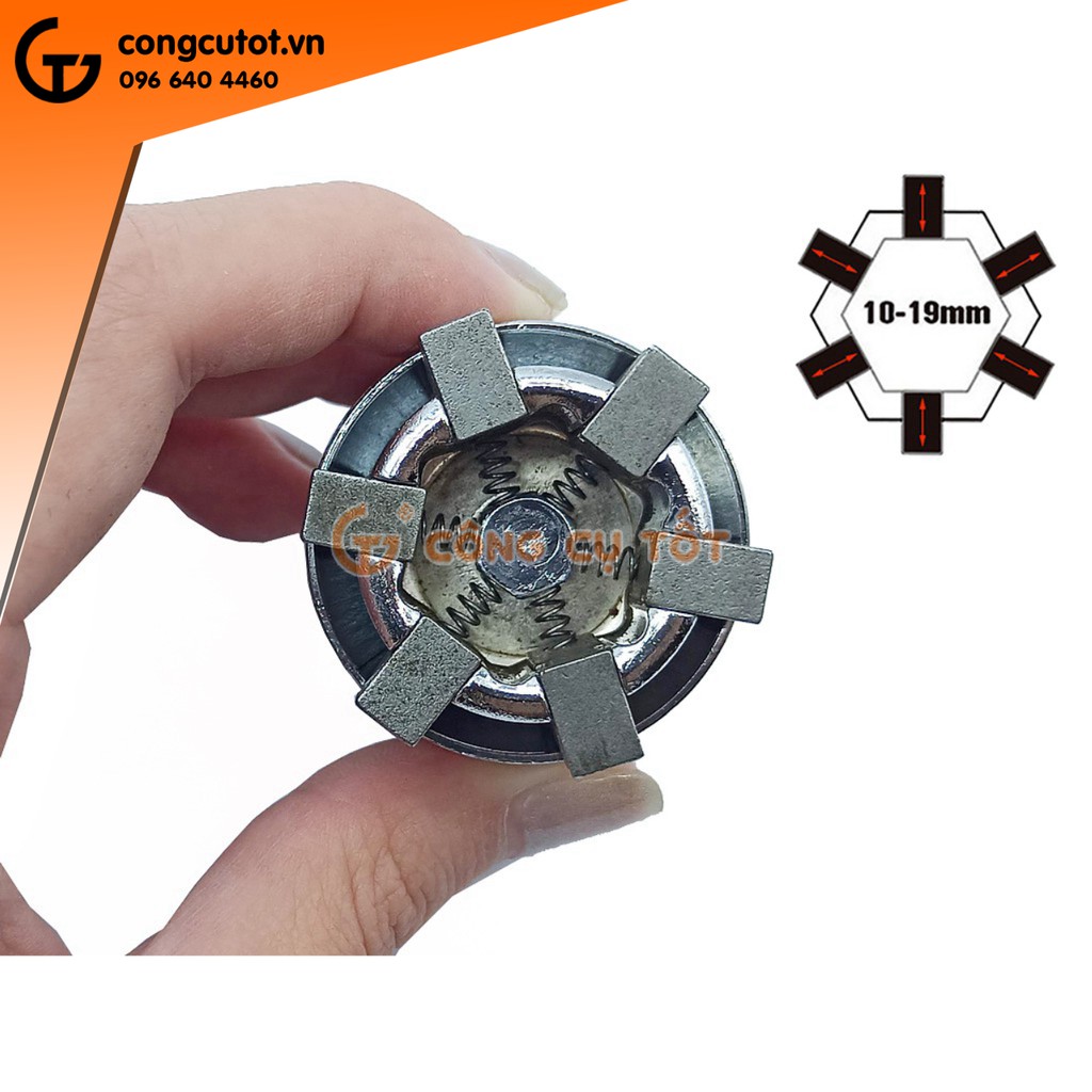 Đầu khẩu vặn ốc 3/8&quot; điều chỉnh vô cấp 10-19mm thay thế cho 30 loại đầu khẩu