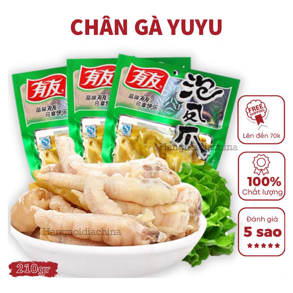 Chân gà Yuyu màu xanh gói 100gr và 210gr