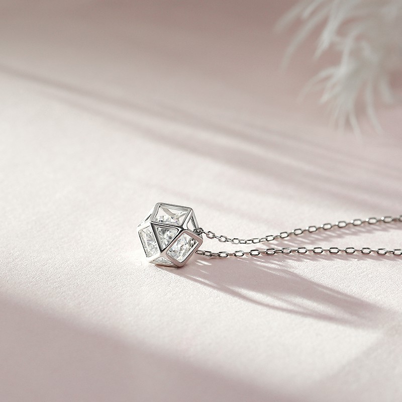 Dây chuyền mạ bạc S925 đính đá zircon thời trang dành cho nữ