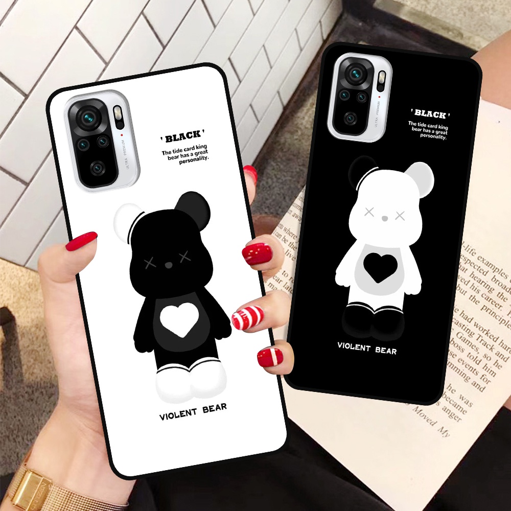 Ốp Xiaomi Redmi Note 10 4G/5G - Note 10s -  Note 10 Pro in hình họa tiết Mountain, Be@rbrick dễ thương (T13 - T18)