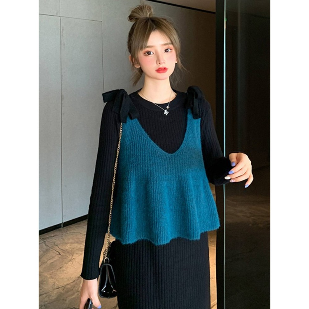 🌸Hàng Order🌸 Sét Váy Len Body với Áo Len Siêu Xinh🌸Hàng Quảng Châu Giá Sốc