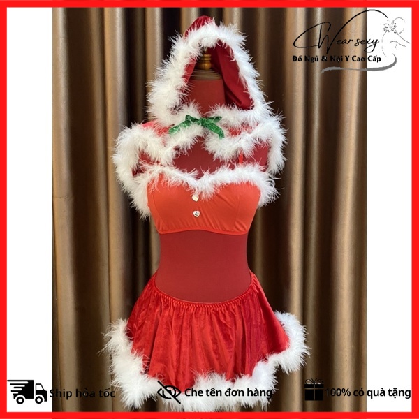 Đồ Lót Sexy Gợi Cảm Noel Ba Chi Tiết Chất Liệu Nhung MS19084 [CWEAR.SEXY_ĐỒ NGỦ & NỘI Y CAO CẤP]