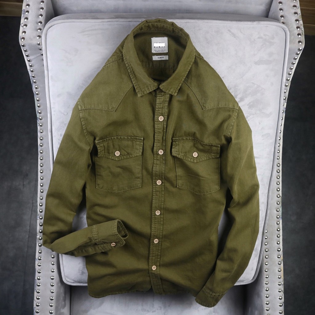 Sơmi Kaki Z.r SS20. Thiết Kế Hai Túi Ngực Khỏe Khoắn,Trẻ Trung!!!