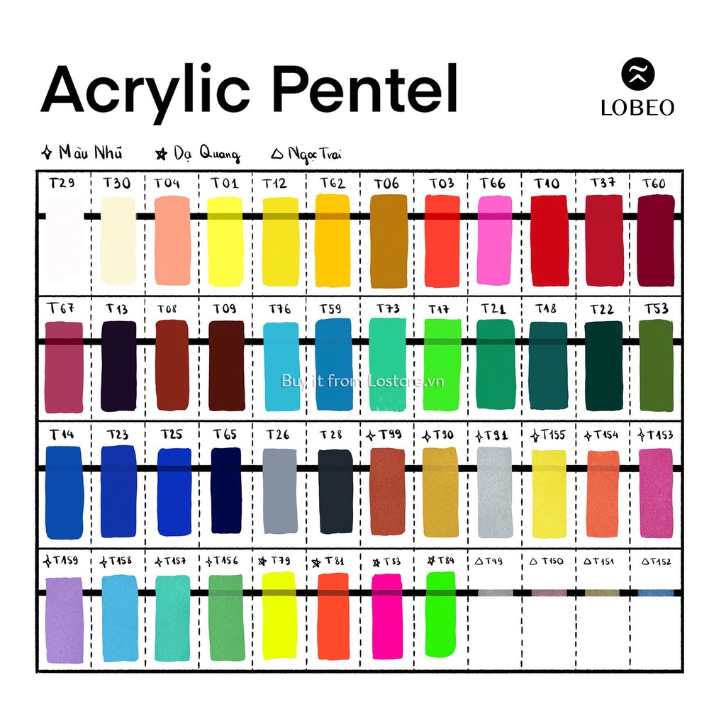 [ LỖ STORE ] Màu Acrylic Pentel Arts tuýp 28ml